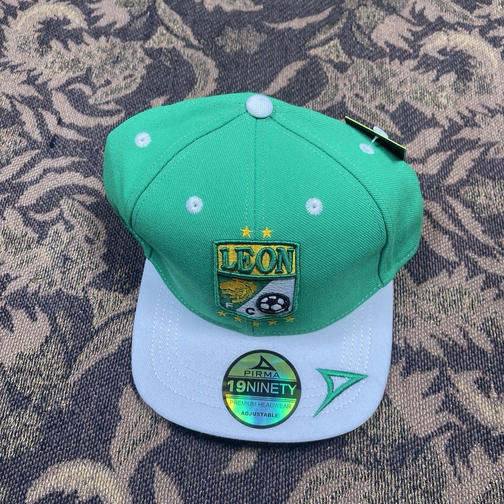 Pirma Club Leon FC Soccer Adjustable Kids Flat Brim Hat Cap Green White New A